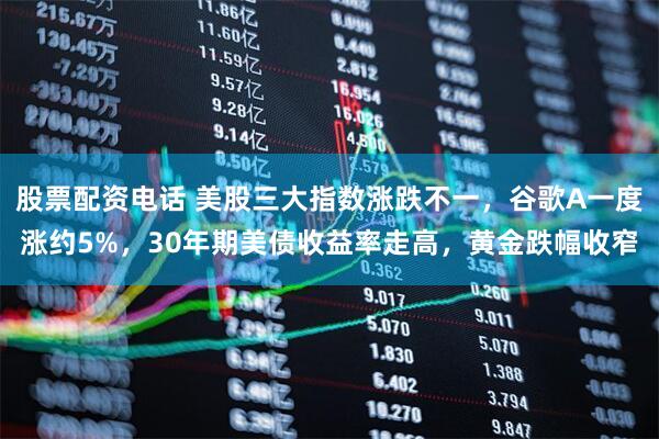 股票配资电话 美股三大指数涨跌不一，谷歌A一度涨约5%，30年期美债收益率走高，黄金跌幅收窄